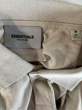Essentials Beige Knit Polo